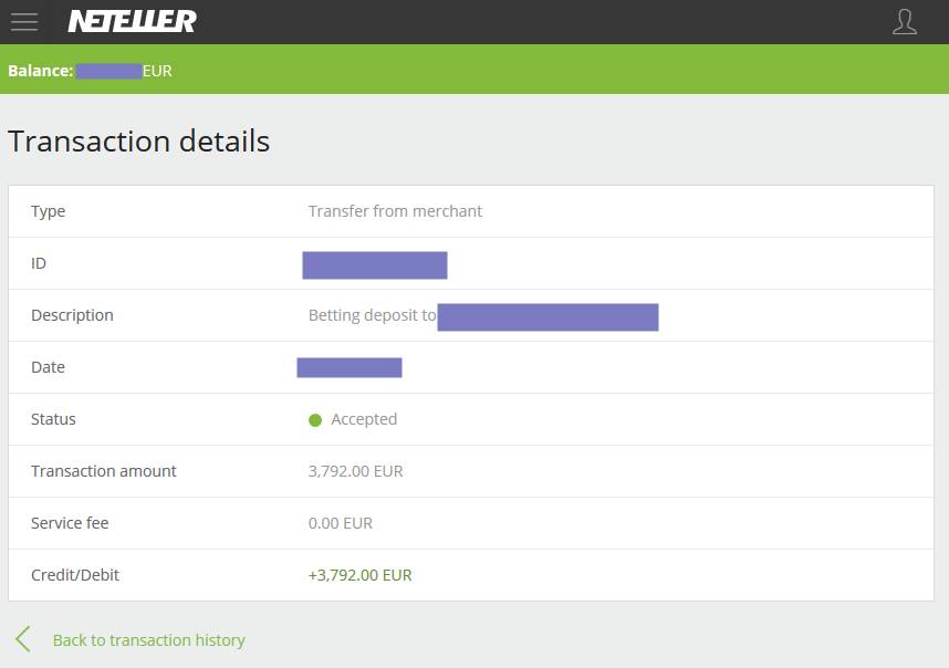 historical transaction on ewallet